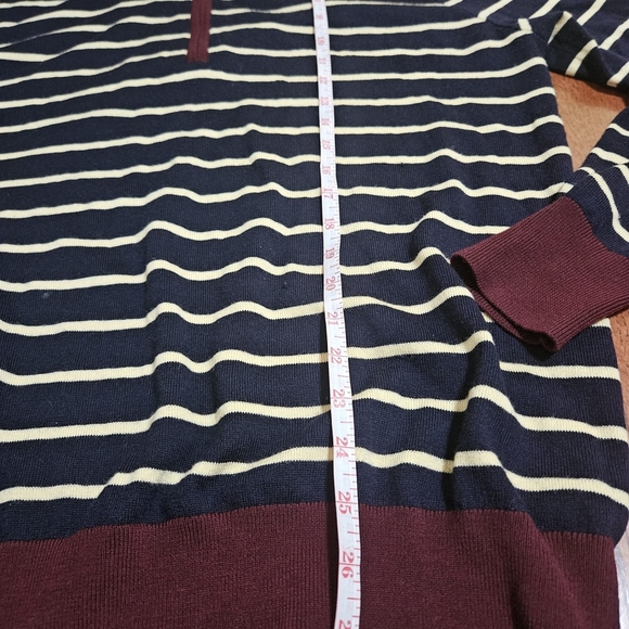 Brooks Brothers Black and Brown Zip Up Sweater - Picture 3 of 4